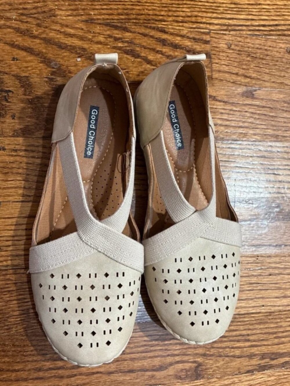 Beige Slip on Mary- jean